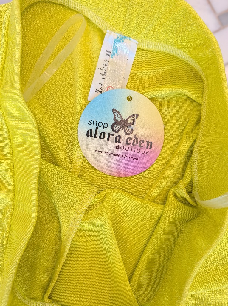 Nwt Alora Eden "Walk This Way" Wide Leg Pant Bright Yellow — image 3 of 5